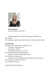 Ruth Bergmann lebt und arbeitet in Hochstadt