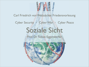 Carl Friedrich von Weizsäcker Friedensvorlesung Cyber Security
