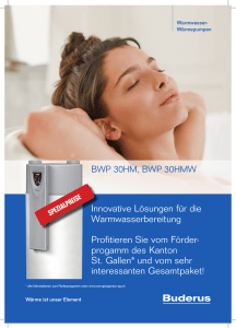 Energiesparaktion!! - Beeler Haustechnik AG