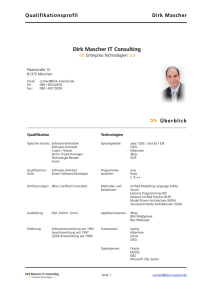 Profil - Dirk Mascher IT Consulting