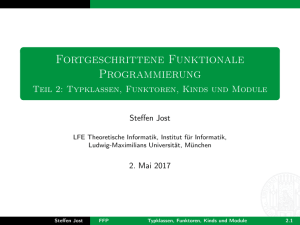 Fortgeschrittene Funktionale Programmierung