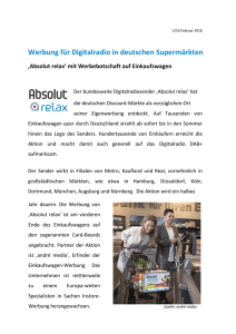Werbung für Digitalradio in deutschen Supermärkten