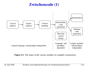 Zwischencodedarstellung, Interpretation