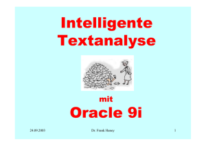 Oracle Text - von Dr. Frank Haney
