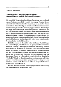 Joachim Herrmann Anschlüsse im Prozeß frühgeschichtlieher