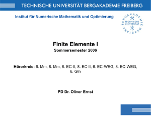 Finite Elemente I - TU Bergakademie Freiberg
