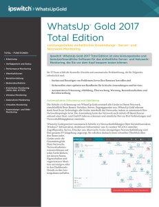 WhatsUp® Gold 2017 Total Edition - WhatsUp Gold
