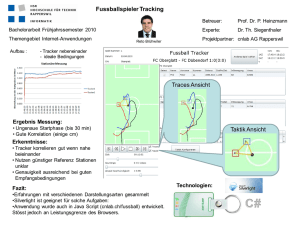 Fussballspieler Tracking Taktik Ansicht Traces Ansicht