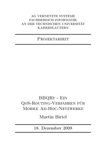 BBQRt - Ein QoS-Routing-Verfahren für Mobile Ad-Hoc