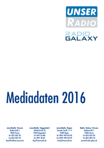 Mediadaten 2016 - Funkhaus Passau