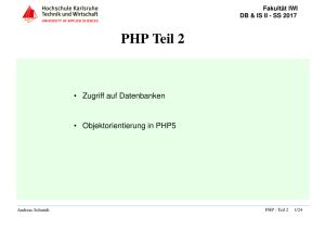 Einführung in PHP - Teil II