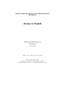 Arrows in Haskell - AG Programmiersprachen und