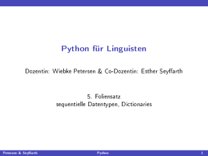 Python für Linguisten