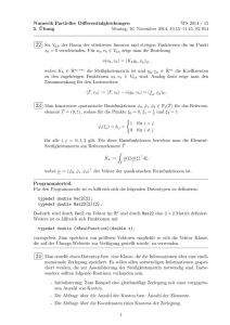 Numerik Partieller Differentialgleichungen WS 2014 / 15 5. ¨Ubung