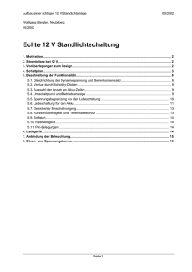 Echte 12 V Standlichtschaltung