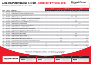 ADN SEMINARTERMINE Q1-2017 – MICROSOFT WORKSHOPS