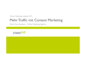 SEO und mehr Traffic mit Content Marketing