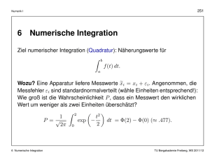 6 Numerische Integration - TU Bergakademie Freiberg