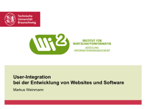 User-Integration bei der Entwicklung von Websites und Software