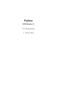 Python Tutorial - uweziegenhagen.de