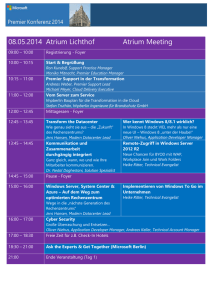 Premier Konferenz 2014 Agenda