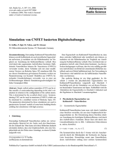 Simulation von CNFET basierten Digitalschaltungen