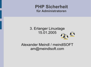 PHP Sicherheit