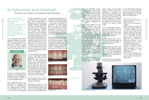 Ist Zahnverlust doch Schicksal? - Praxis für Zahnheilkunde Dr. Fischer