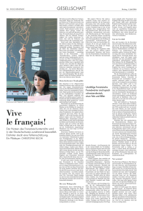 Vive le français! – Ein Plädoyer für den Französischunterricht
