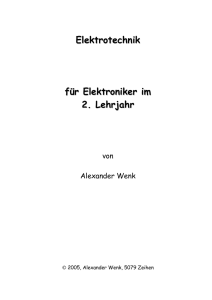 Elektrotechnik 2. Lehrjahr, Version vor 2010