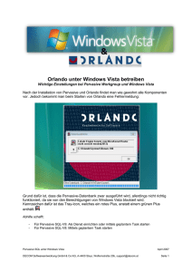 Orlando unter Windows Vista betreiben