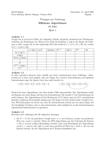 ¨Ubungen zur Vorlesung Effiziente Algorithmen SS 2002 Blatt 1