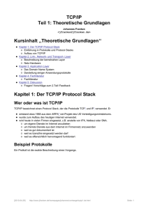 TCP/IP, Teil 1 - Welcome to jfranken.de