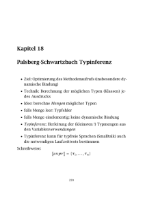 Kapitel 18 Palsberg-Schwartzbach Typinferenz