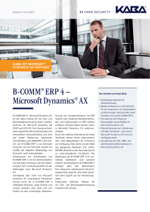 B-COMM® ERP 4 – Microsoft Dynamics® AX