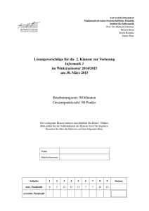 Lösung - Universität Düsseldorf: Informatik