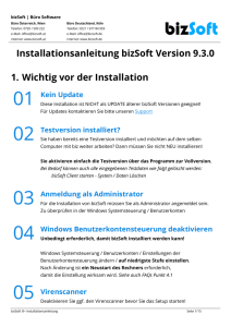 bizSoft Setup Info