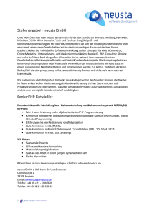 Stellenangebot - neusta GmbH Senior PHP-Entwickler