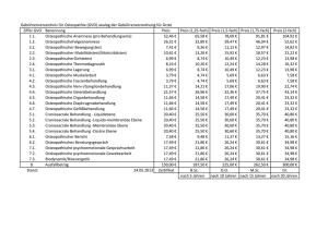 Gebührenverzeichnis für Osteopathie (GVO) analog der