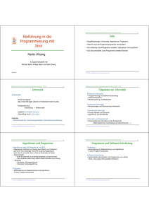 Einführung in die Programmierung mit Java