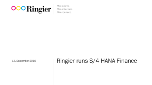 Ringier runs S/4 HANA Finance - SAP Public Services Forum 2017