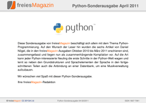 Python-Sonderausgabe 04/2011 als PDF