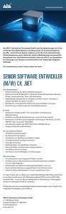 senior software entwickler (m/w) c#, .net