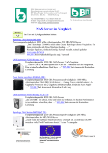 BIT Infoblatt "NAS Server im Vergleich"