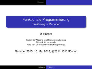 Funktionale Programmierung - Einführung in Monaden