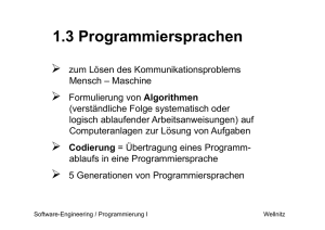 1.3 Programmiersprachen