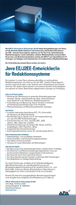 Java EE/J2EE-Entwickler/in für Redaktionssysteme