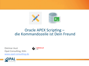 Oracle APEX Scrip2ng – die Kommandozeile ist - Opal