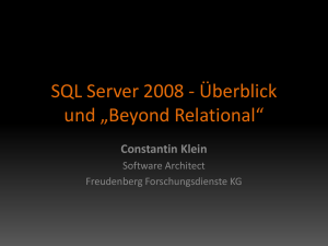 SQL Server 2008 - Beyond Relational - net Developer