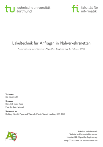 Labeltechnik für Anfragen in Nahverkehrsnetzen